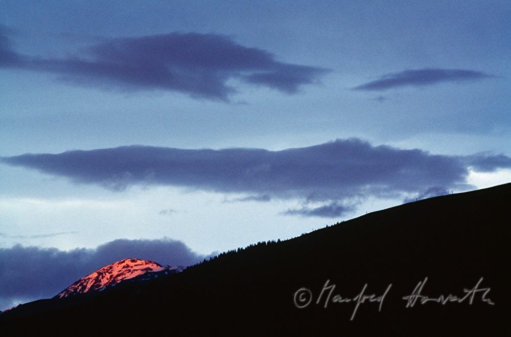 peak of a mountain