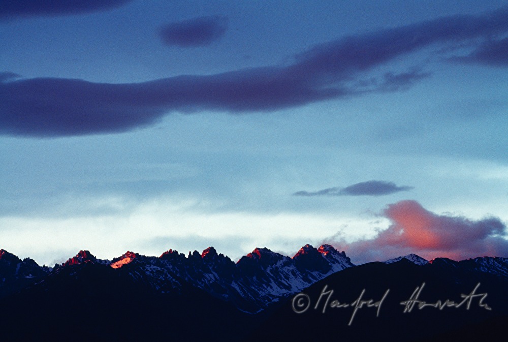 peak of a mountain