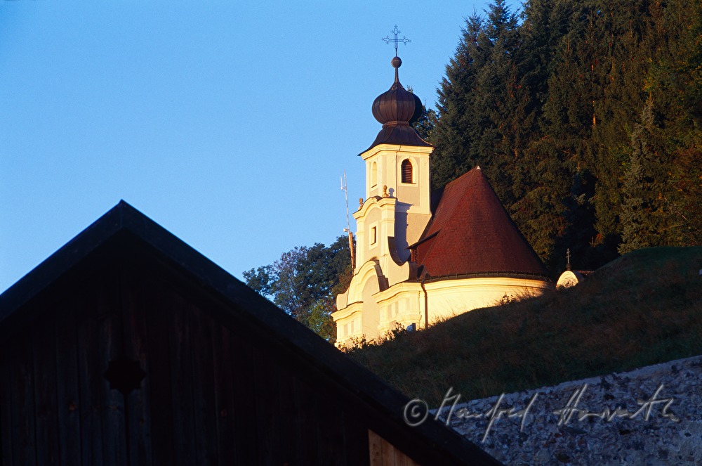 stations of the cross and church