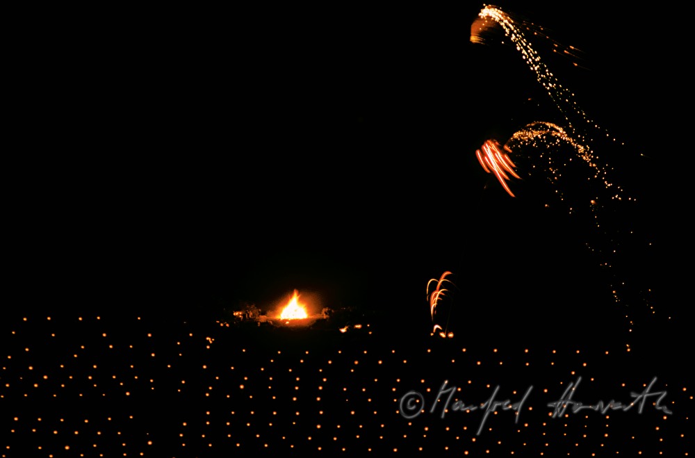 Midsummer Festival with torches on 