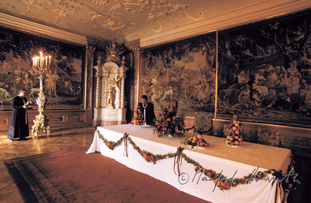 Emperors Hall, dining table