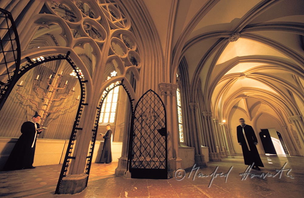 cloister, seven armed candlestick