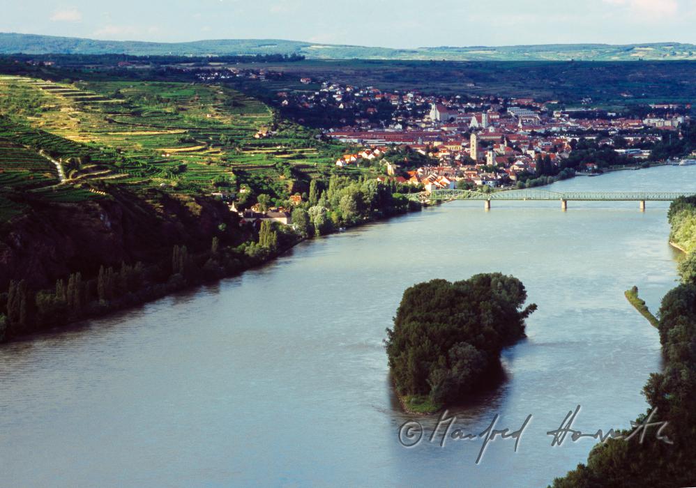 Danube with the island 