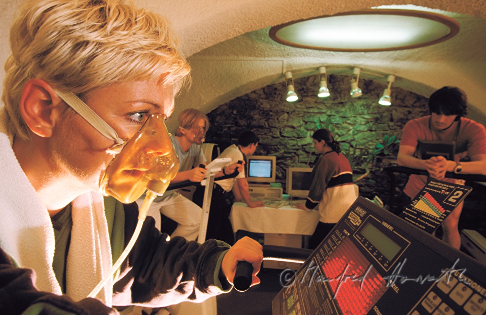 Dungl Biotrainings Hotel,  gym,  computeranalysis of  lung capacity