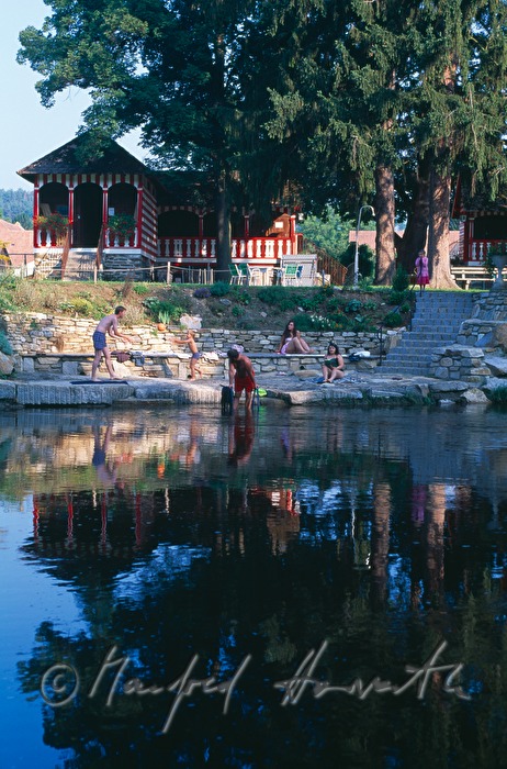 spa guests and bath house in the 