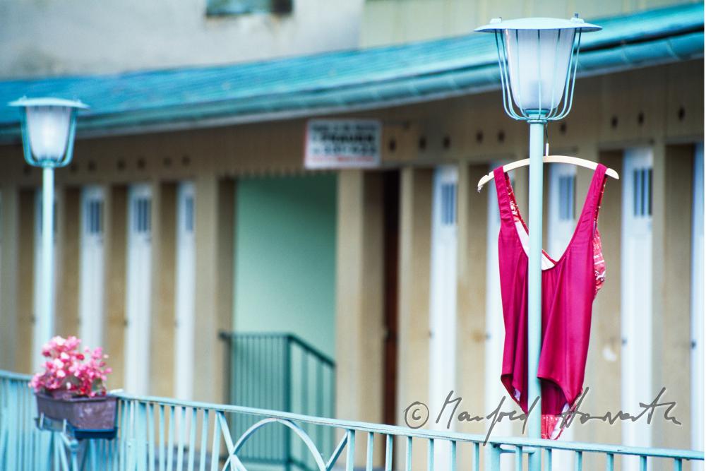bathsuit on a hanger at the 