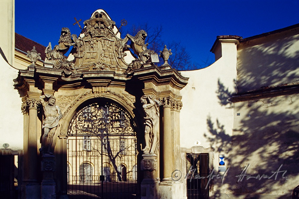 baroque Probstei-door with emblem