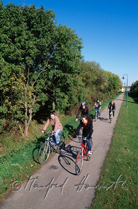 bicyclists on the cycle track