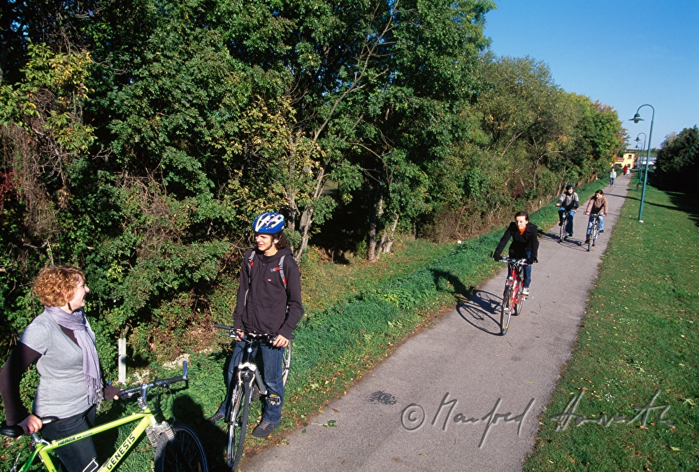 bicyclists on the cycle track
