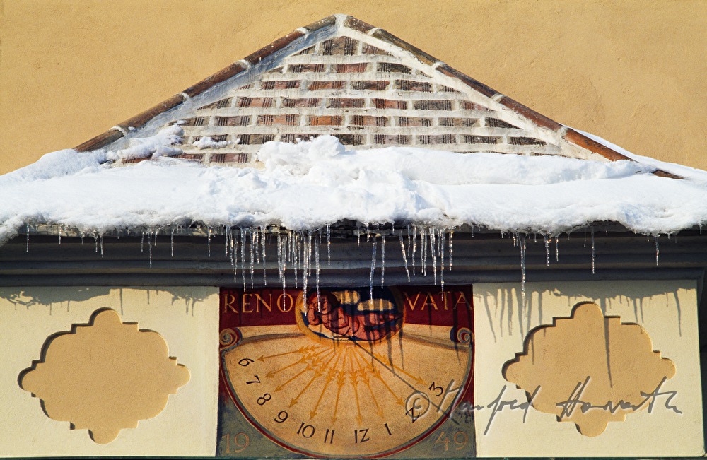 town hall, bowfront and sundial