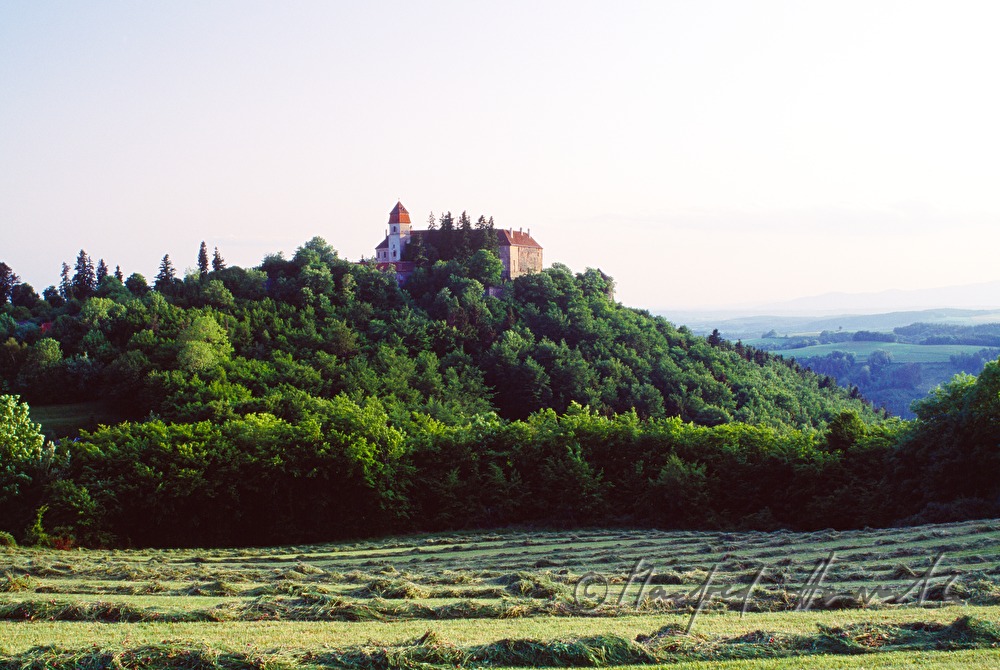 castle and mowed meadow
