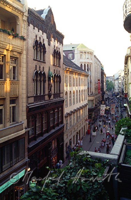 view into the shopping street