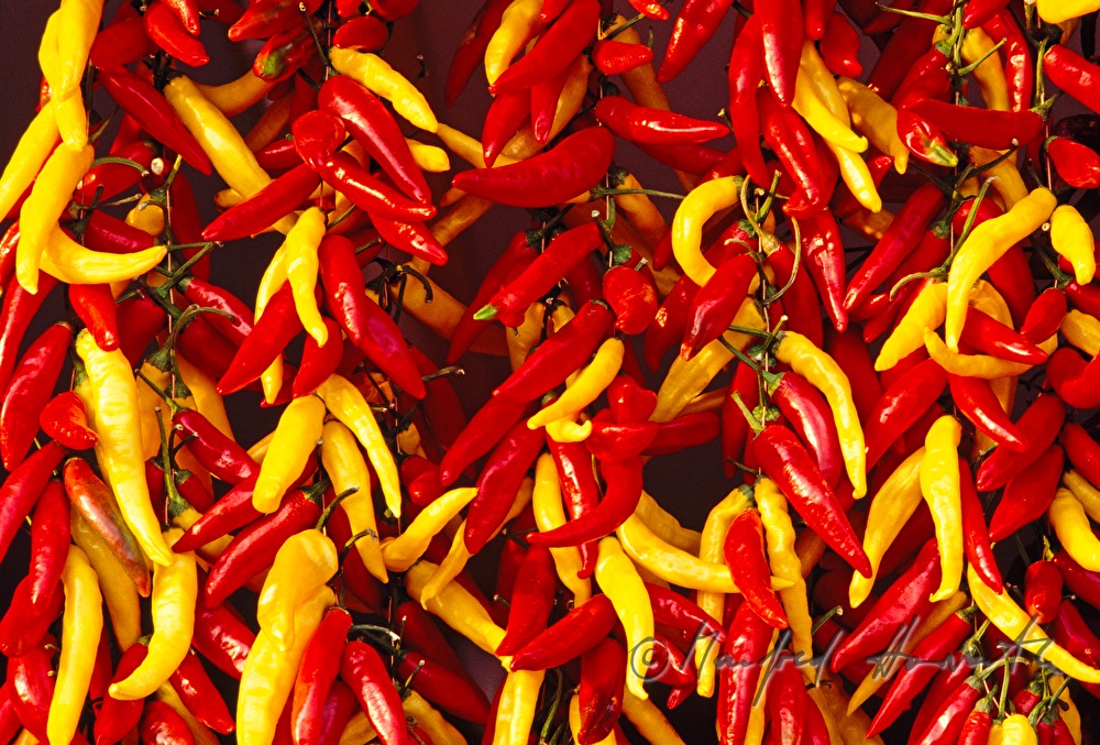 Central Market Hall, red and yellow chilis