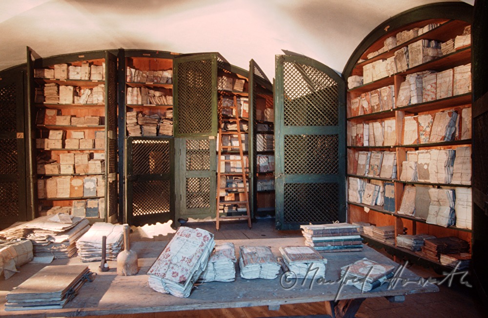 church archives, Rococo filing cabinets