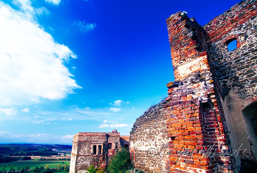 castle wall and view to the valley