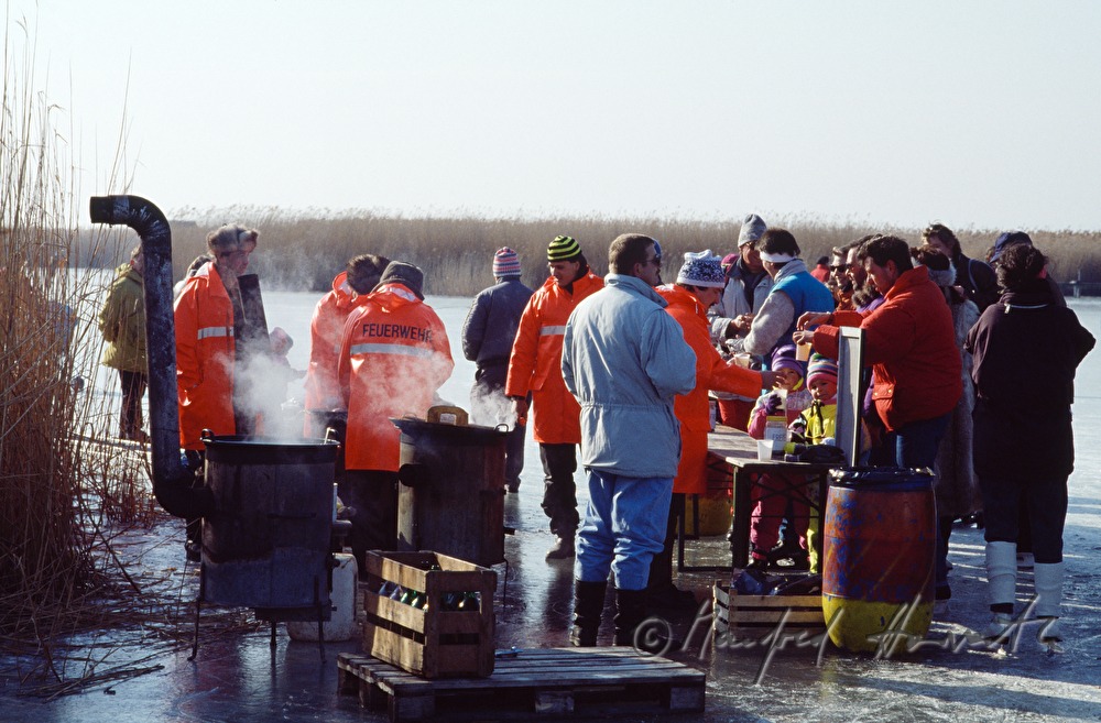 punch stand on the ice