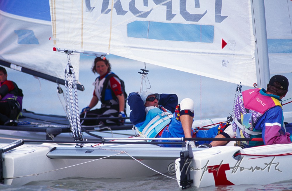 fast sailers before the sailing regatta begins