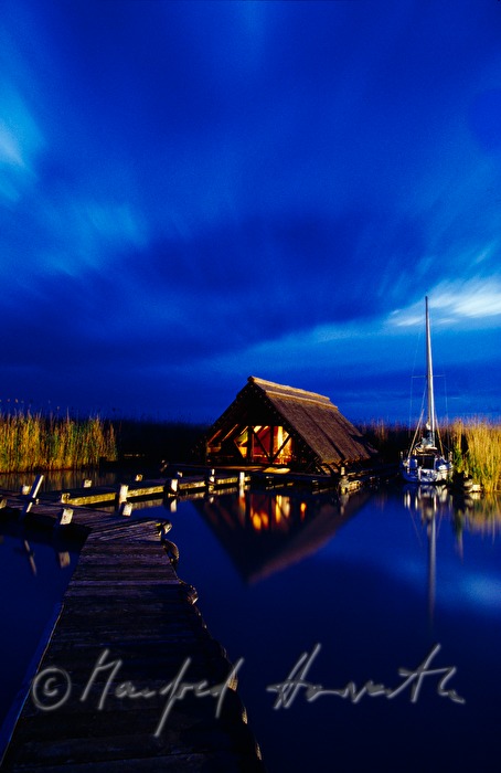 water lodge with sailing boat