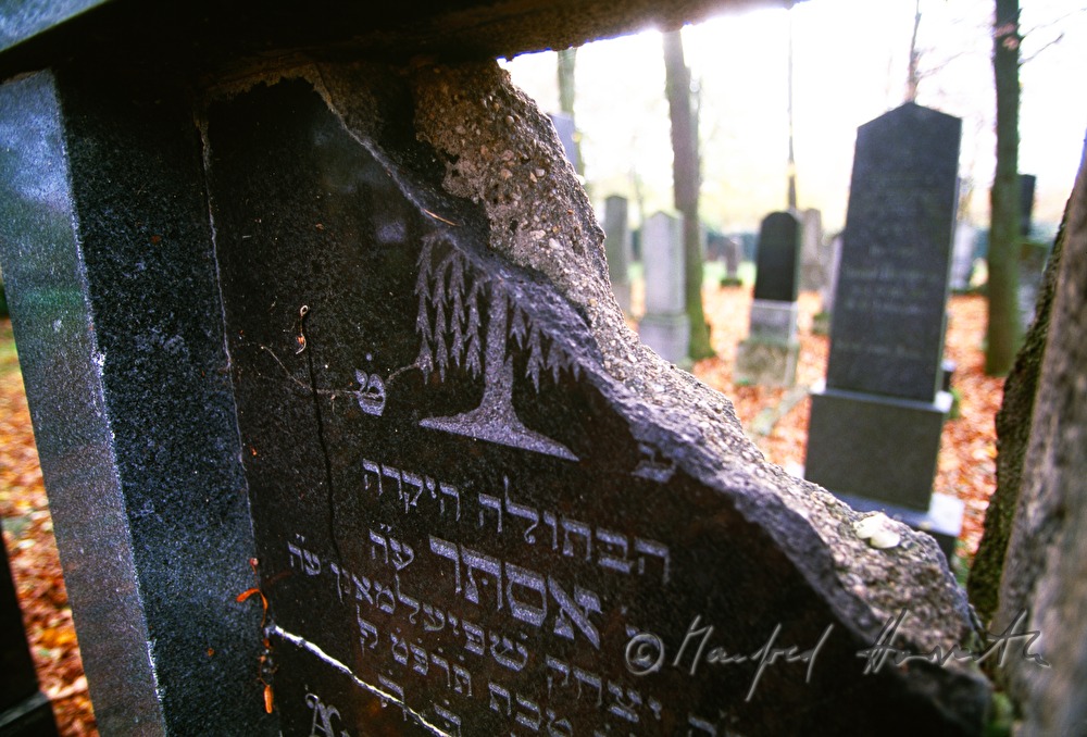 jewish cemetery and gravestones