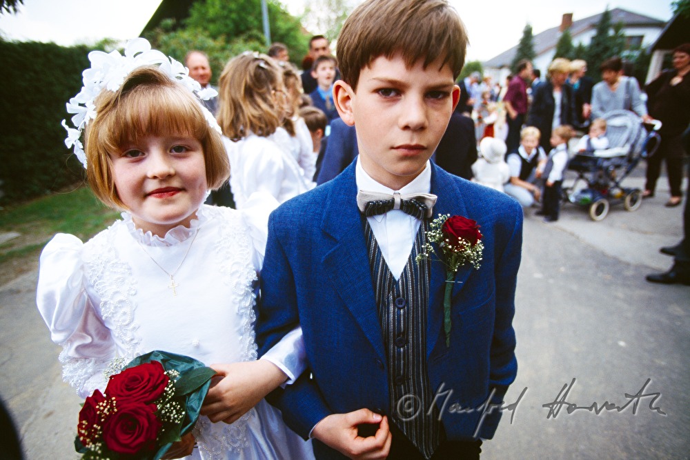 Croat wedding - procession moving to the church