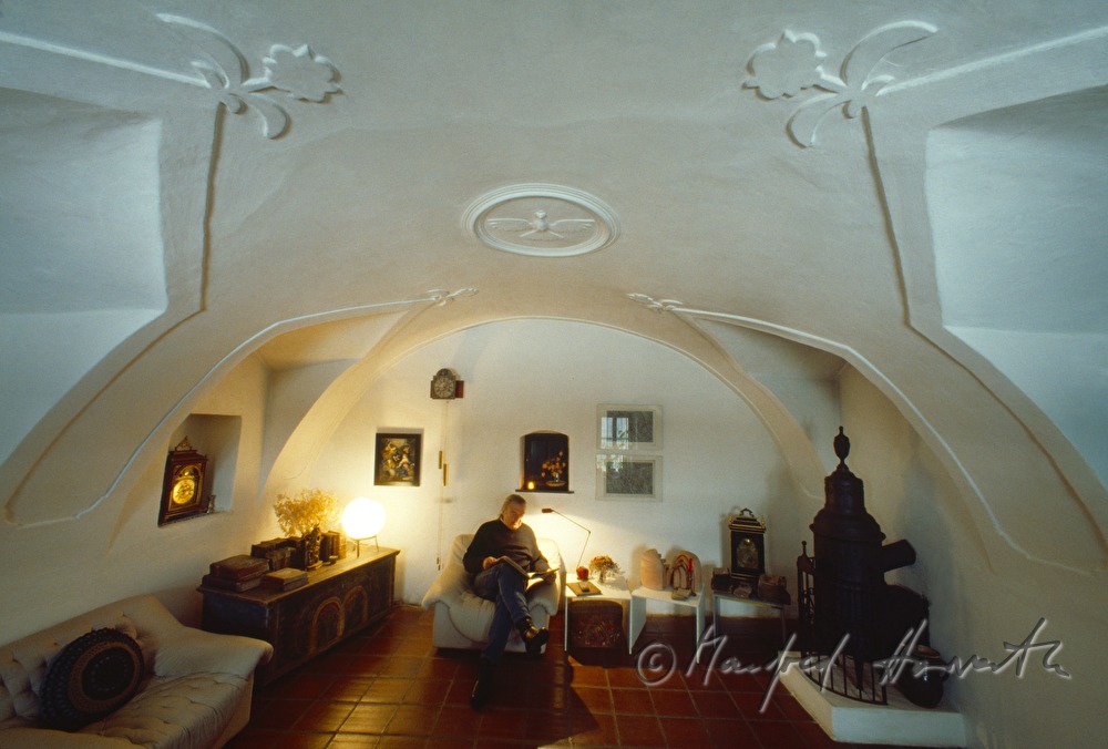 Wolfgang Komzak in his living room
