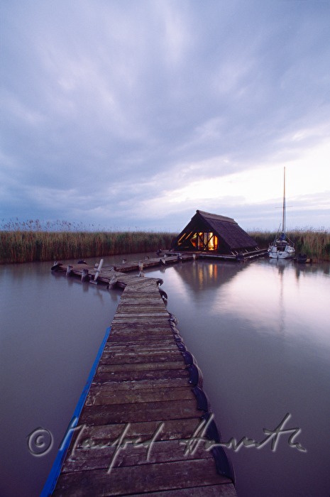 water lodge with sailing boat