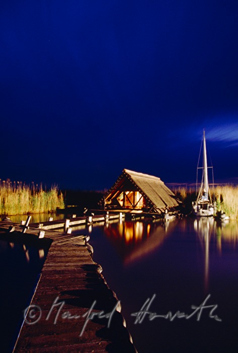 water lodge with sailing boat