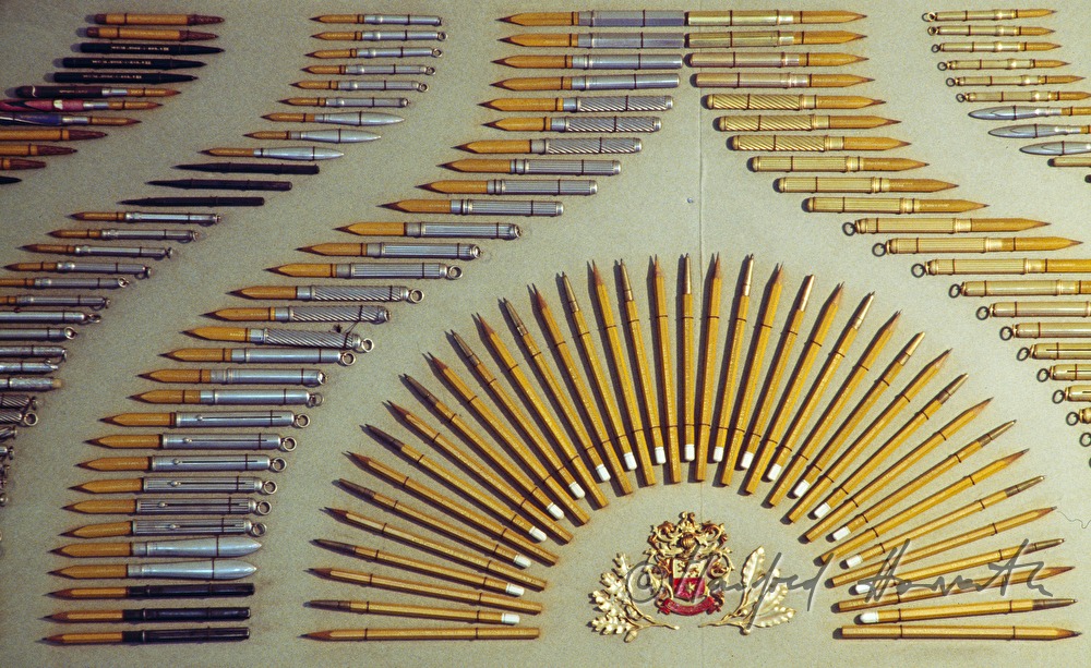 collection af ancient lead pencils