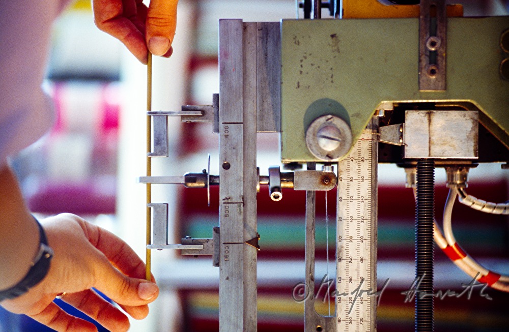quality check of a pencil in the laboratory