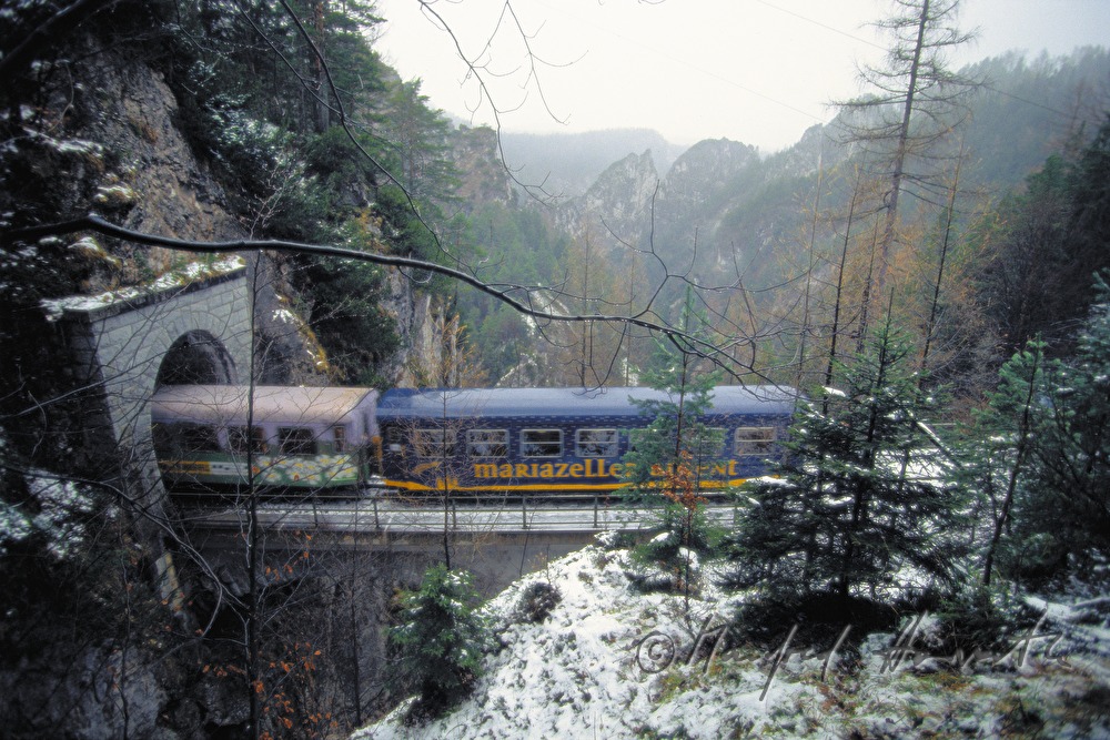 Mariazellerbahn on the way to Mariazell