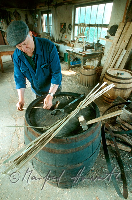 cooper in his workshop