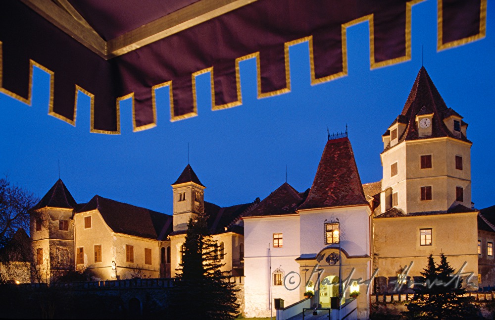 Castle Kornberg and sun blind