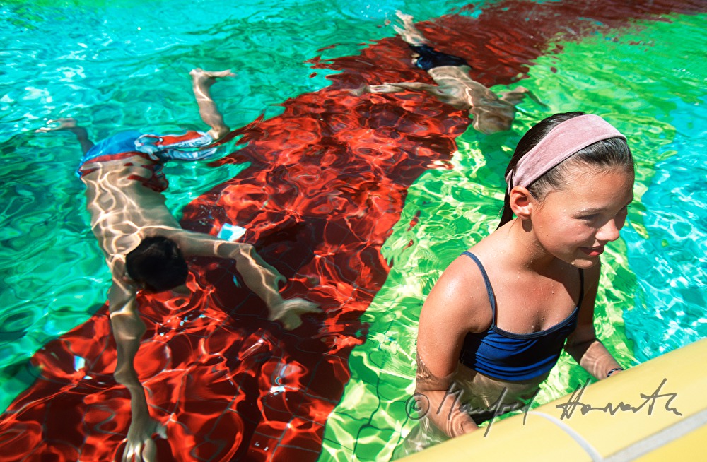 children in the swimming pool