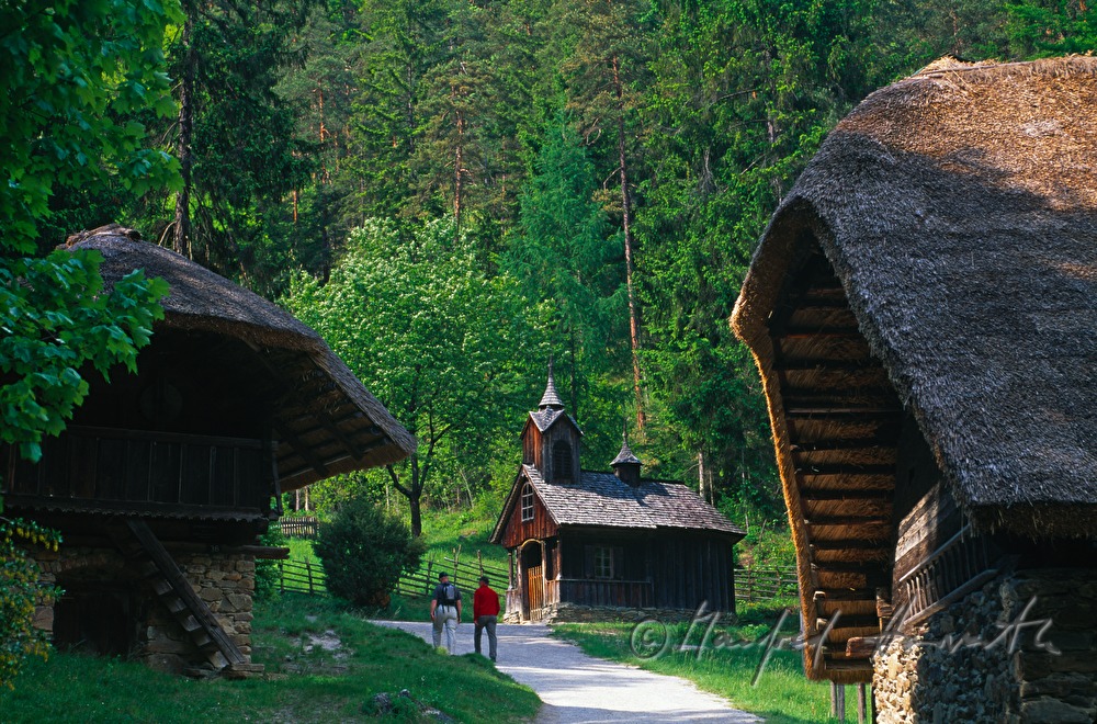 Farmhouses at the open-air museum