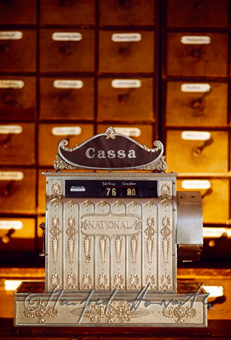 old cash register in a display shop