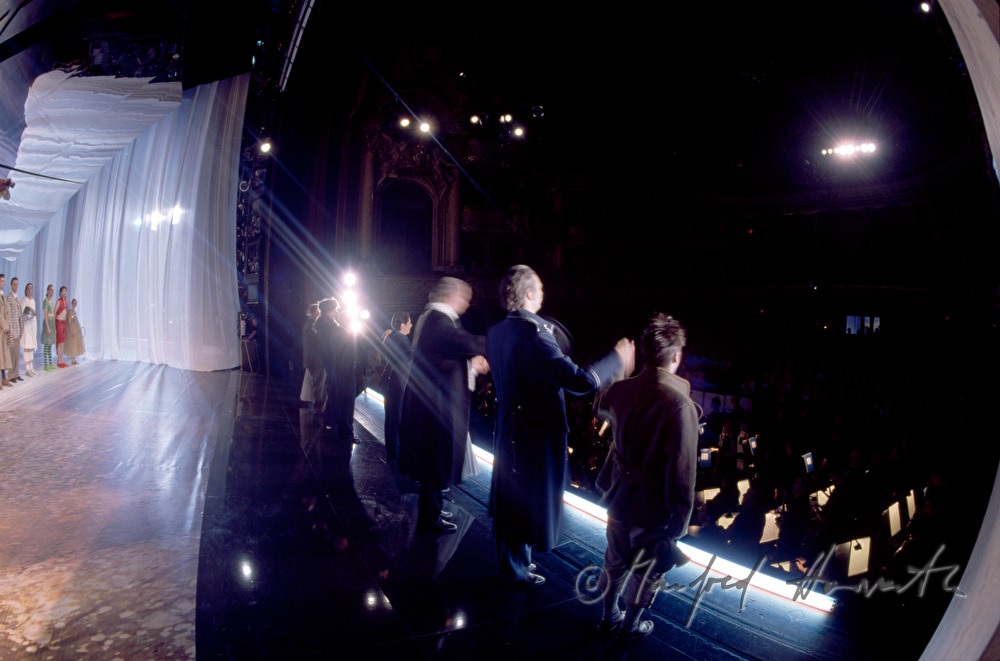 view from backstage to the singers