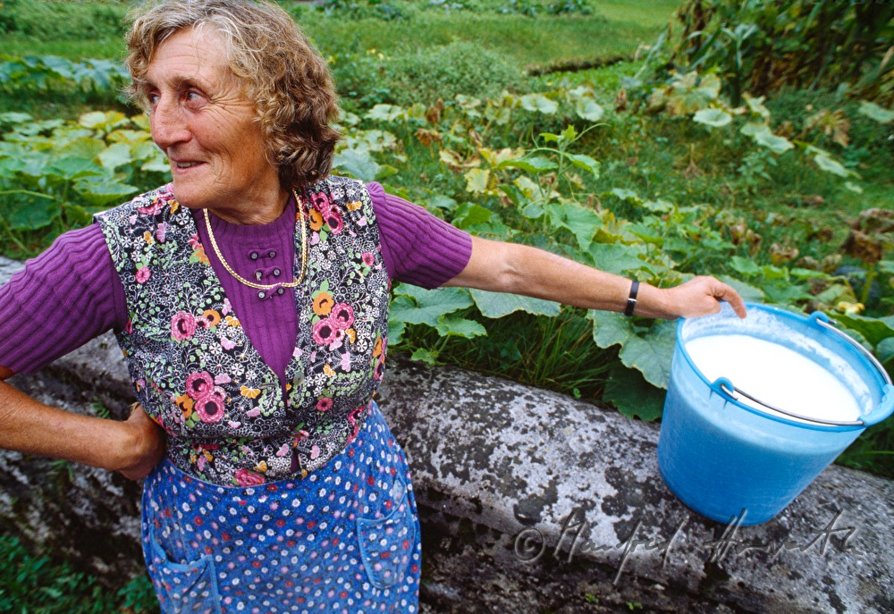 countrywoman with milk-bucket
