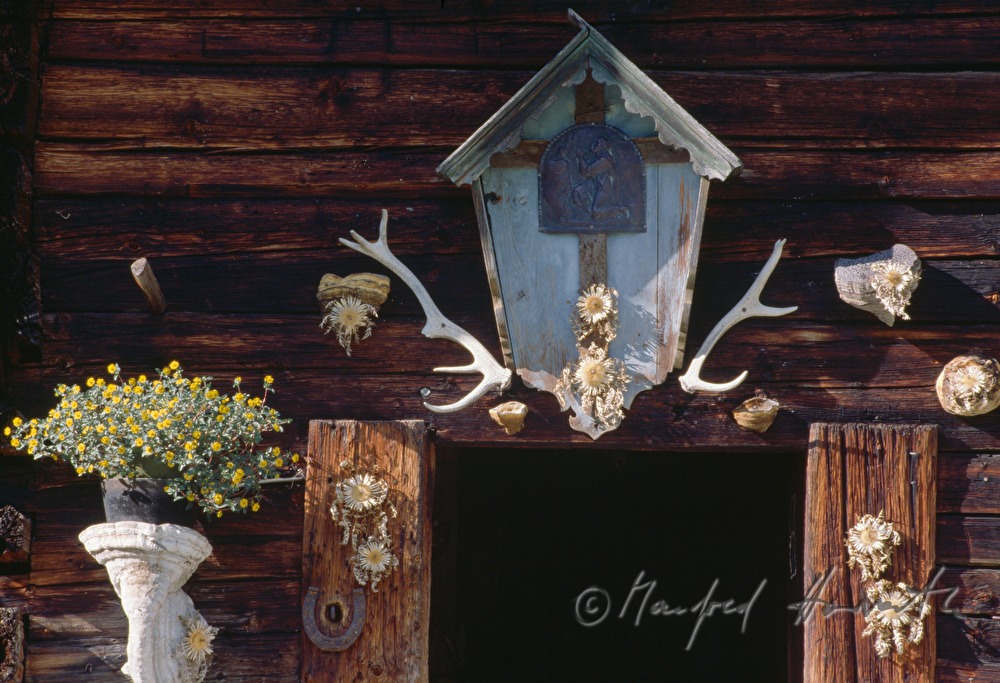 decoration on the alpine cottage