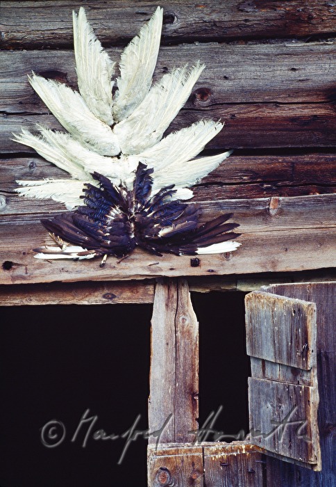 decoration on the alpine cottage