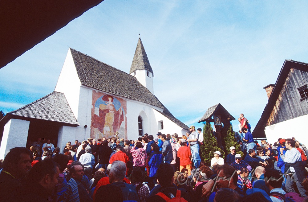 pilgrims at the end of the walk