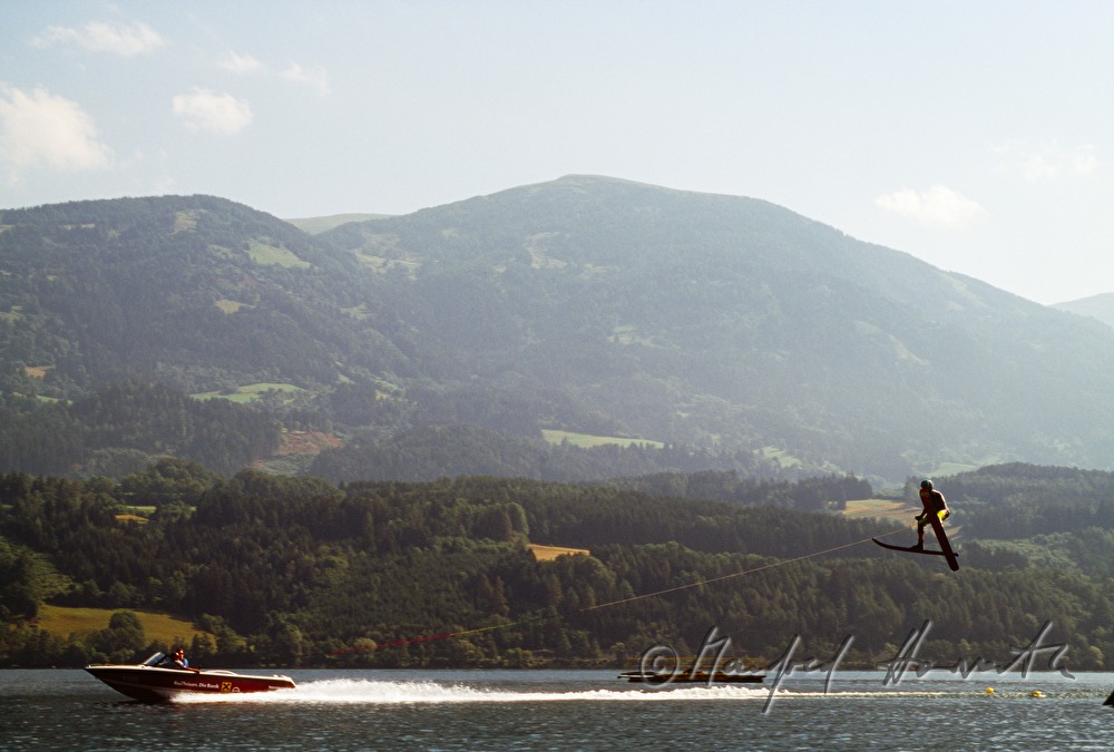 waterskier in action
