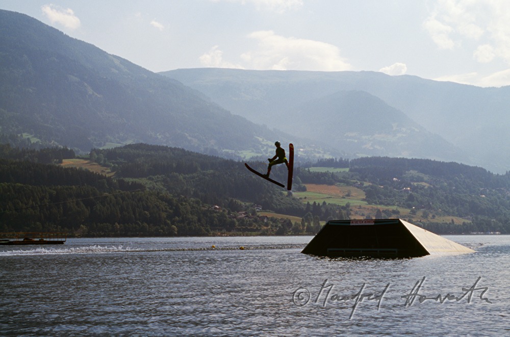 waterskier in action