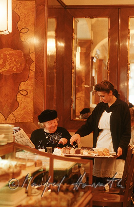 variety of cakes is presented