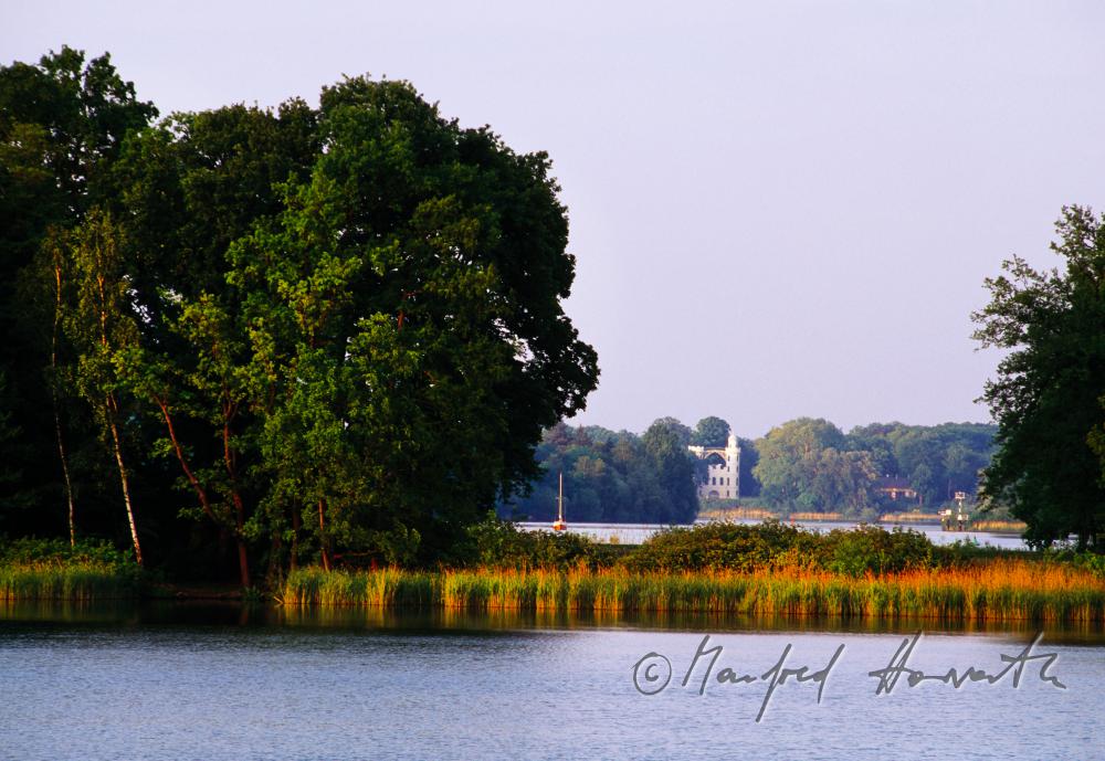 distant view of Castle Pfaueninsel