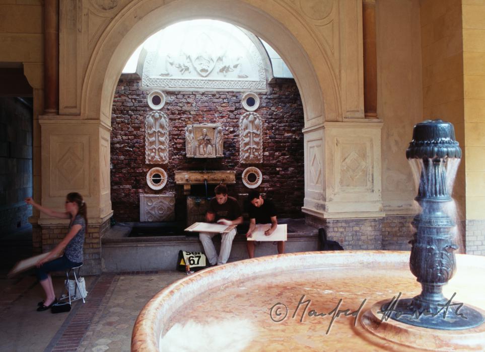 relics of an old wall in the Friedenskirche (Church of Peace)