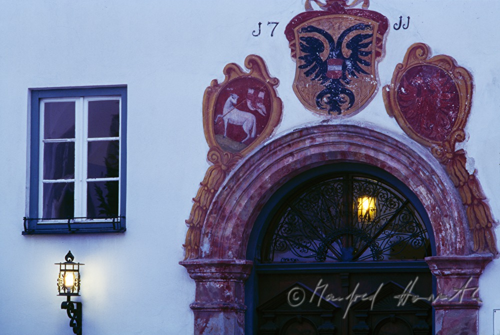fresco over the entrance door