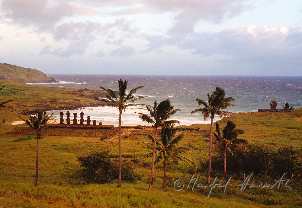 Moais at Anakena Beach