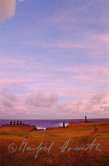 Moais at Anakena Beach