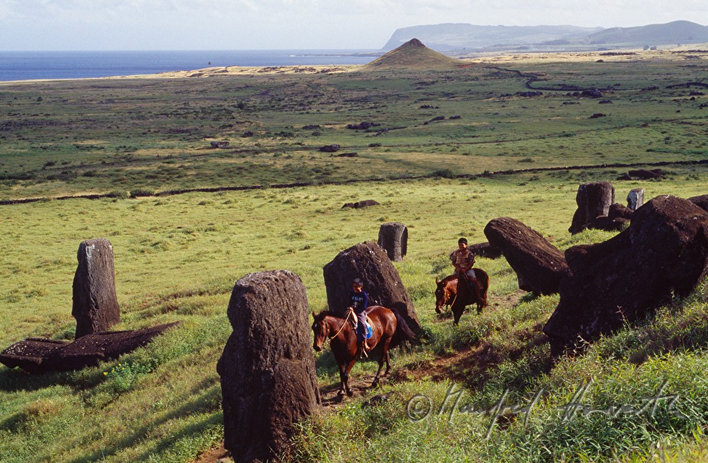 riders at Rano Raraku