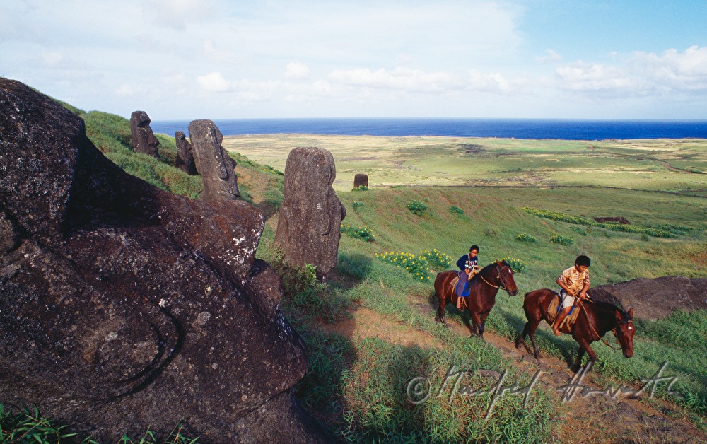 riders at Rano Raraku